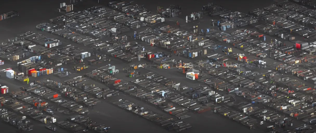 Image similar to isotype chart displaying the supply chain logistics, manufacturing, warehousing, and sales, unreal engine, realistic, dramatic lighting, octane render, highly detailed, cinematic lighting, cinematic
