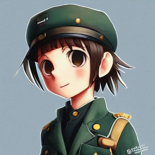 Image similar to beautiful little arian boy in nazi uniform. made in abyss art style, inspired by kris from deltarrune, cute detailed artwork, anatomically correct, soft details, ilya kuvshinov, reflection, perfect composition, portrait, illumination, digital art, detailed anime soft face, symmetrical face