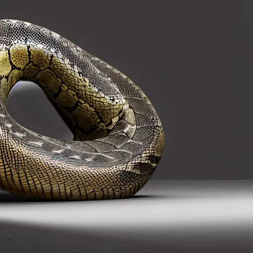 Image similar to a snake, raytraced, octane render, hyer - realistic