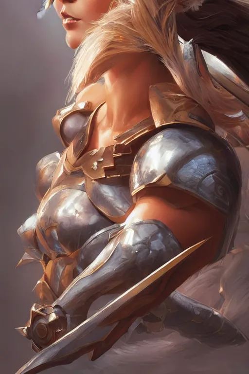 Image similar to amazon valkyrie athena, d & d, fantasy, portrait, highly detailed, headshot, digital painting, trending on artstation, concept art, sharp focus, illustration, art by artgerm and greg rutkowski and magali villeneuve