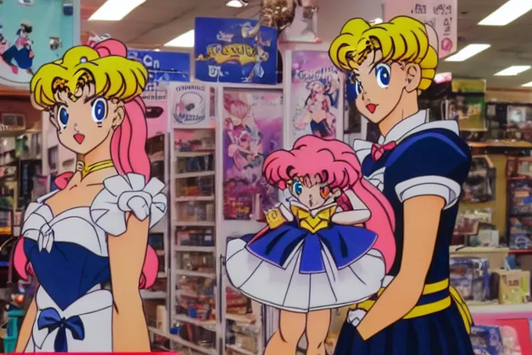 Image similar to sailor moon at the pawn shop