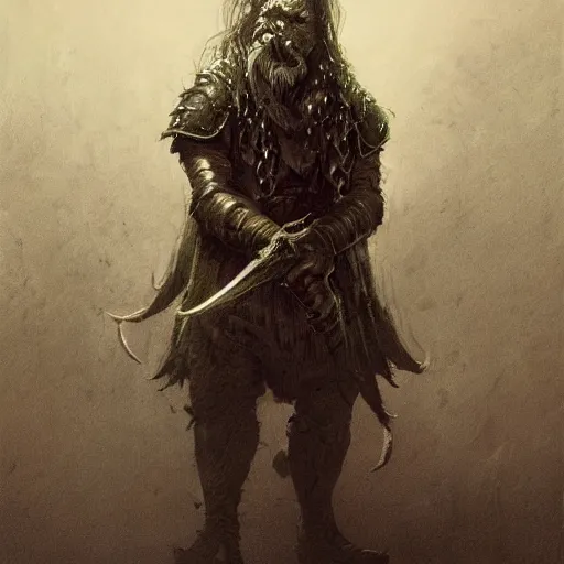 Prompt: dwarf hammerer concept art, long shot, beksinski, wayne barlowe, adrian smith concept art, ruan jia, weta workshop the hobbit, trending on artstation, dark soul concept art, elden ring concept art, demon soul concept art, the witcher concept art