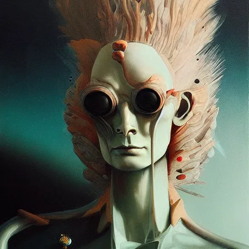 Image similar to Tilda Swinton, Borg queen, peter mohrbacher, highly detailed