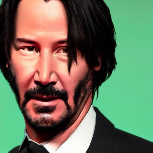 Image similar to Keanu reeves In Rick and Morty 4K detailed super realistic