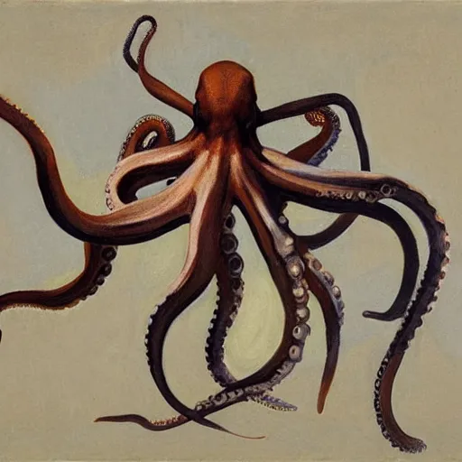 Prompt: octopus painted by john singer sargent