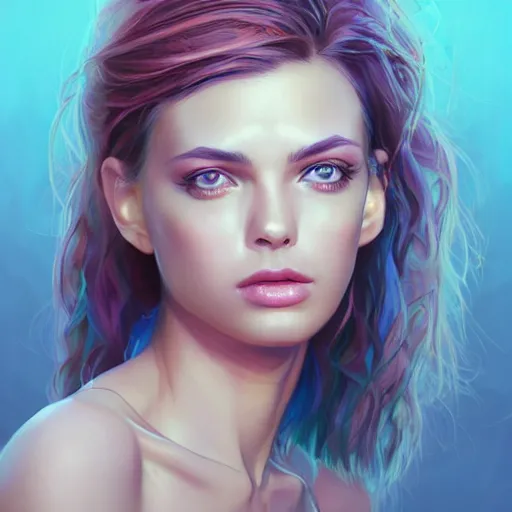 Prompt: electric woman with eyes open, cute - fine - face, pretty face, oil slick hair, realistic shaded perfect face, extremely fine details, realistic shaded lighting, dynamic background, artgerm, 8 k ultra realistic, highly detailed, art by sylvain sarrailh, alena aenami, jeremy lipkin, michael garmash, ando tadao, kan liu