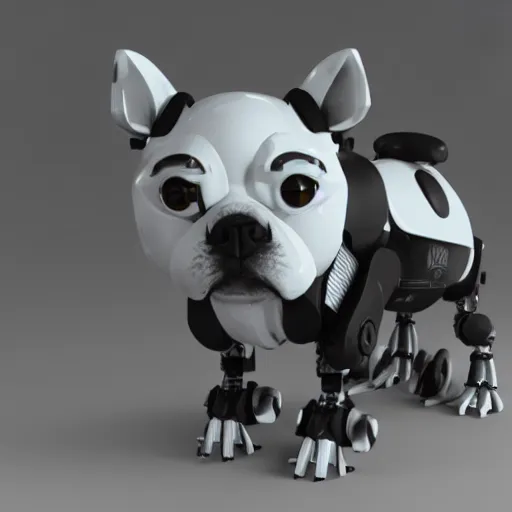 Prompt: robot dog, 3d render,unreal engine