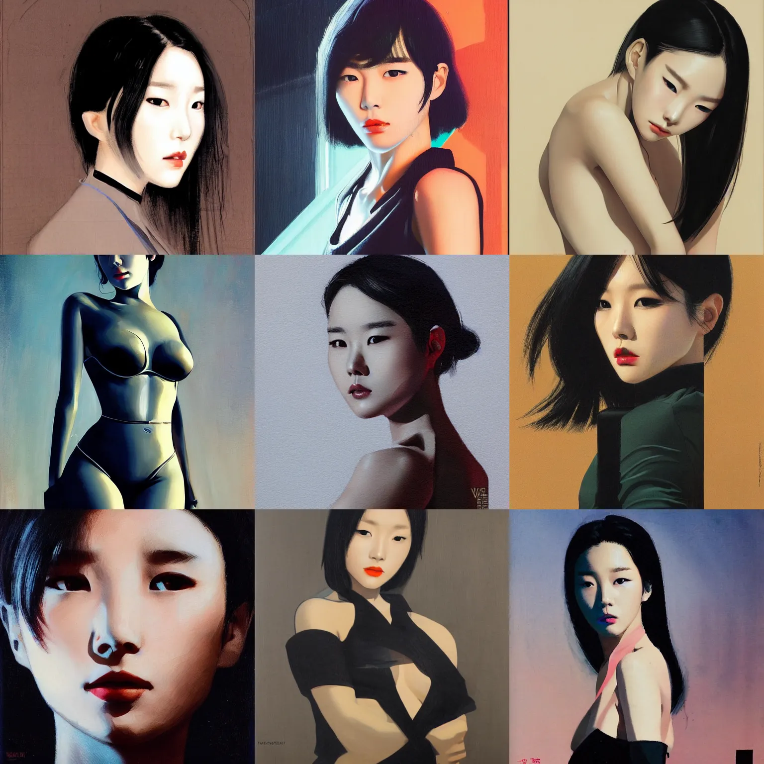 Prompt: lee jin - eun by vincent di fate, rule of thirds, seductive look, beautiful