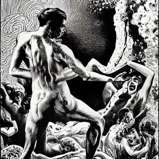 Image similar to a beautiful painting representative of the art style of virgil finlay