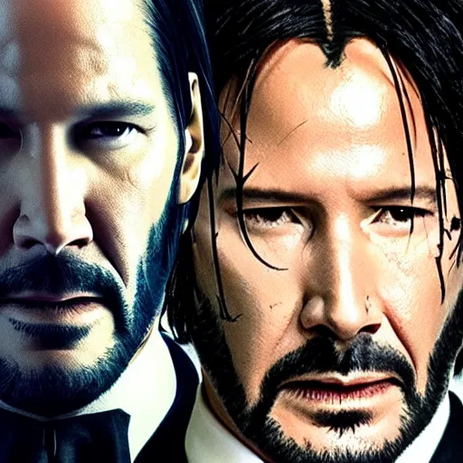 Image similar to john wick with the avengers mcu, dramatic, epic, cinematic