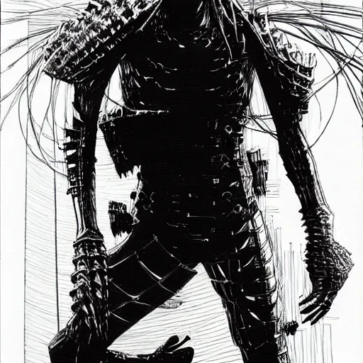 Image similar to Mr Rodgers looking sinister, by Tsutomu Nihei, highly detailed