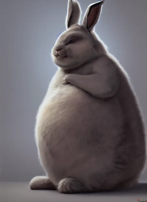 Prompt: high angle photo of a gorgeous big chungus in the style of stefan kostic, realistic, sharp focus, 8 k high definition, insanely detailed, intricate, elegant, art by stanley lau and artgerm