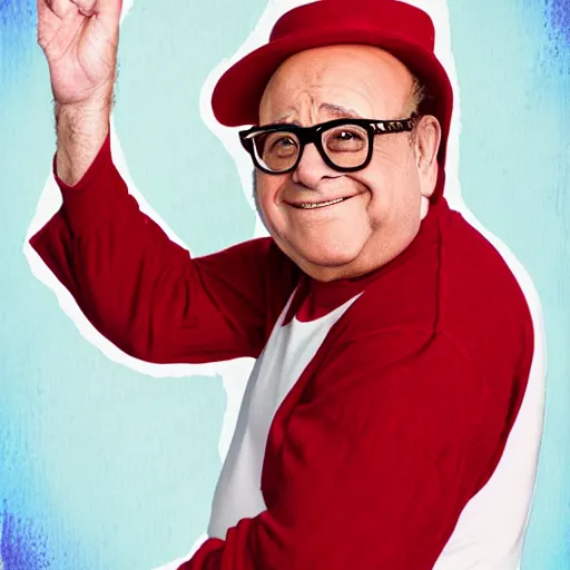 Image similar to human strawbarry with danny devito face