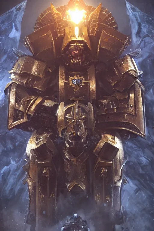 Image similar to queen portrait heros warhammer 4 0 k horus heresy fanart - the primarchs emperor by johannes helgeson animated with vfx concept artist & illustrator global illumination ray tracing hdr fanart arstation zbrush central hardmesh 8 k octane renderer comics stylized