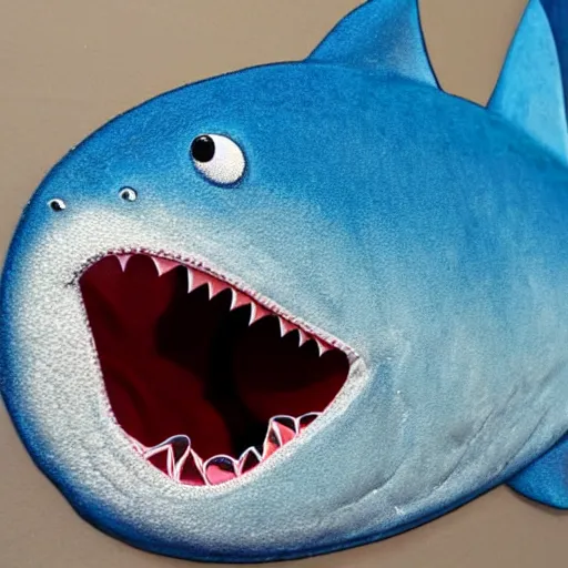 Prompt: high detail close up of anthropomorphic shark