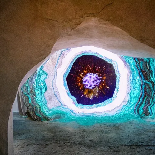 Image similar to Geode portal in a space