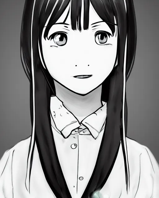 Image similar to a portrait of komi - san, anime character art, digital art