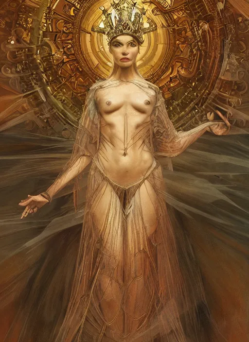 Prompt: lord who leaps magnesioaxinite, wearing a crown, physically accurate, moody dynamic lighting, very very intricate, very very elegant, highly detailed, digital painting, artstation, HR GIGER, Hieronymus Bosch, Francis Bacon, concept art, smooth, very beautiful, sharp focus, illustration, art by artgerm and greg rutkowski and alphonse mucha