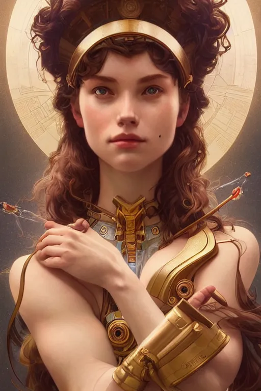 Image similar to goddess of science and engineering, only two hands, highly detailed, digital painting, artstation, concept art, smooth, sharp focus, illustration, unreal engine 5, 8 k, art by artgerm and greg rutkowski and edgar maxence and alphonse mucha