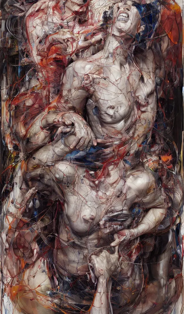 Image similar to it is only with the heart that one can see rightly ; what is essential is invisible to the eye. expressive sadness and fear, full body by jenny saville, scifi, neo - gothic, intricate, rich deep colors. part by james jean, part by adrian ghenie and gerhard richter.