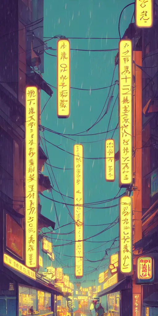 Prompt: symmetry!!! kabukicho, rainy night, neon lights, by cory loftis, makoto shinkai, hasui kawase, james gilleard, beautiful, serene, peaceful, golden curve composition