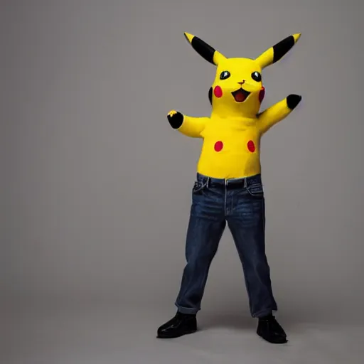 Prompt: model pikachu pikachu at a model photoshoot