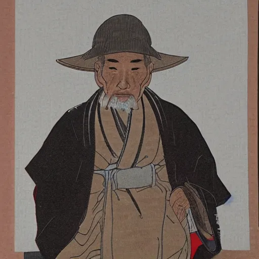 Image similar to extremely old japanese man, extreme detail