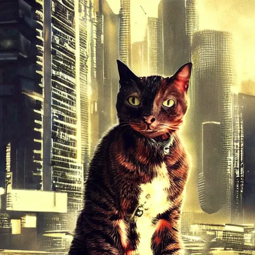 Prompt: cyberpunk cat