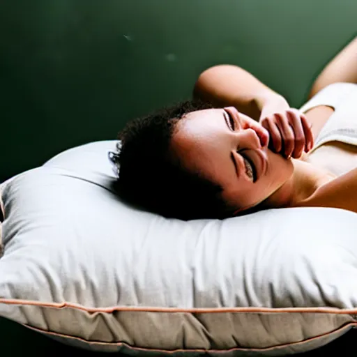 Image similar to person lounging on a pillow reading a book