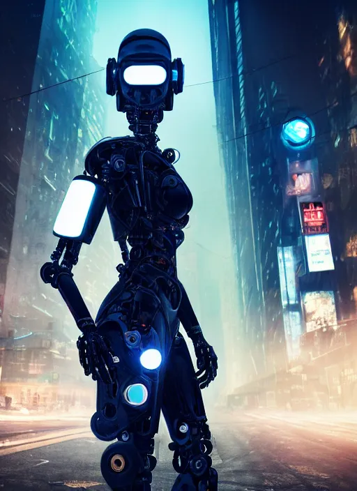 Image similar to Ultra realistic cyberpunk,sci-fi, fantasy,Kodak Portra 400, 8K, soft light, volumetric lighting, highly detailed photo of a beautiful cyborg robot woman in a street of a post apocalyptic new york + face,night, fog , intricate, elegant, highly detailed, digital painting, artstation, concept art, smooth, sharp focus, illustration,art by artgerm and greg rutkowski and alphonse mucha , sigma art 85mm F1.8