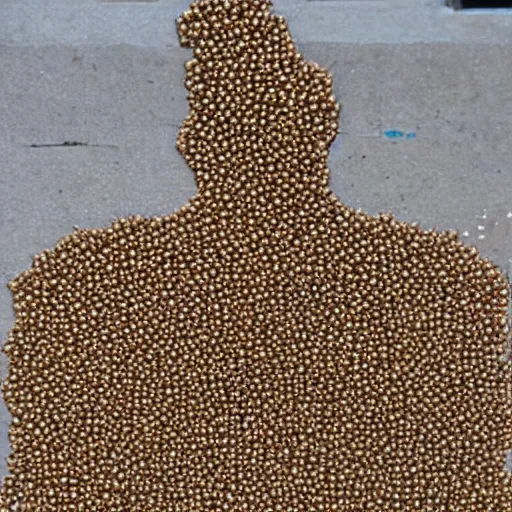 Prompt: person made of hundreds of ants