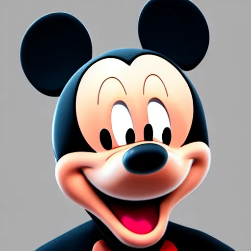 Prompt: mickey mouse in real life, 4 k photorealistic