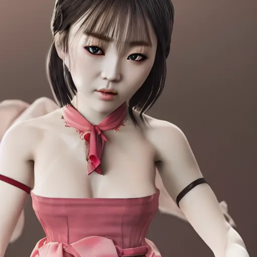 Image similar to japanese doll sculptures, realistic portraits, full body, unreal engine, 3 d, octane render, hd