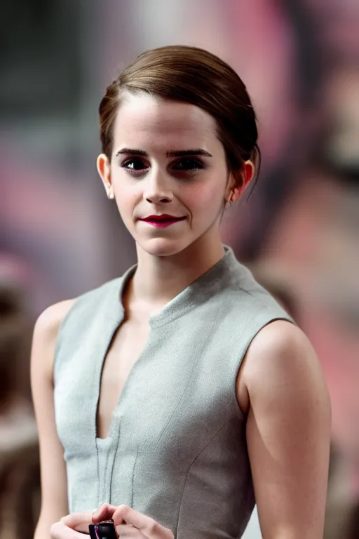Prompt: emma watson on mi band 6 package, 3 5 mm, canon f / 1. 8 g af - s dx, detailed,