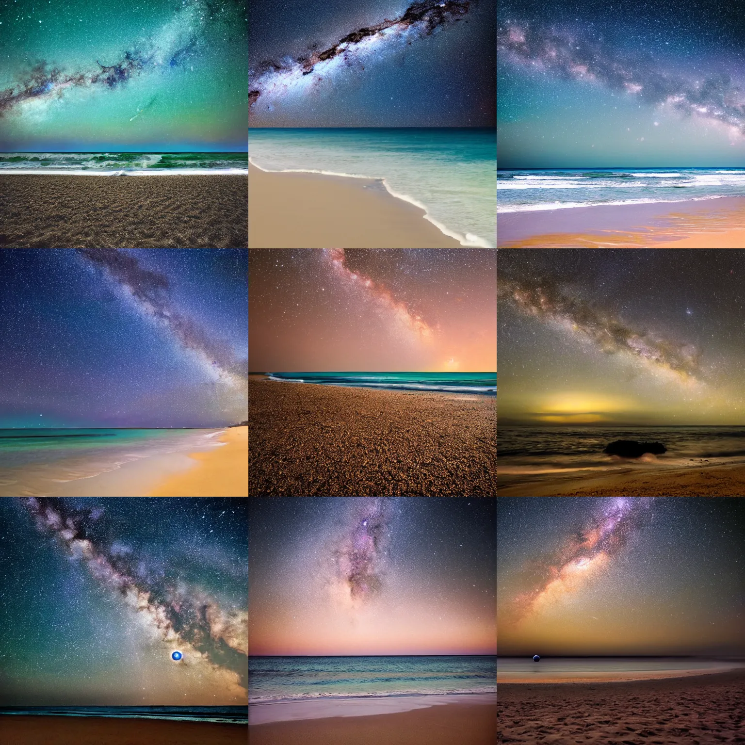 Image similar to planet on milky way as beach