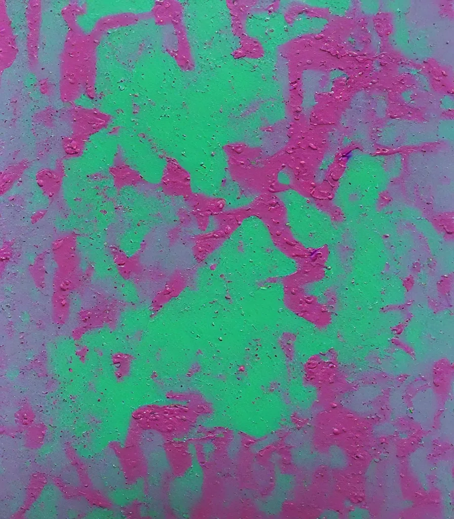 Image similar to driping dry oil paint, molten plastic, lime green, dark pink grey, light grey blue, realistic, 8 k