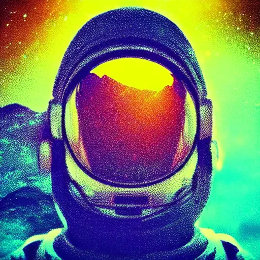 Prompt: “ human astronaut looking at an unknown vast alien city unknown planet bright tones high edifications intricate surreal desert sharp focus art detail lights cinematic hdr vibrant colors ”