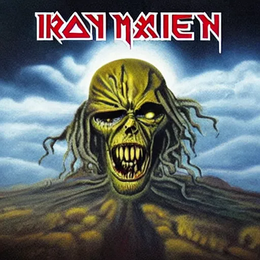 Prompt: “Iron Maiden album cover”