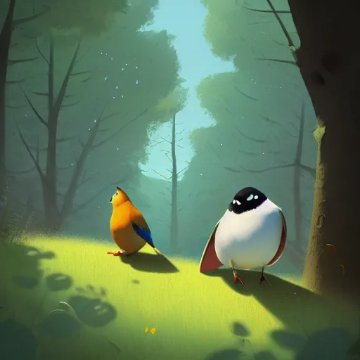 Image similar to a storybook illustration by goro fujita! hirundo rustica in a forest, sharp focus, highly detailed, artstation