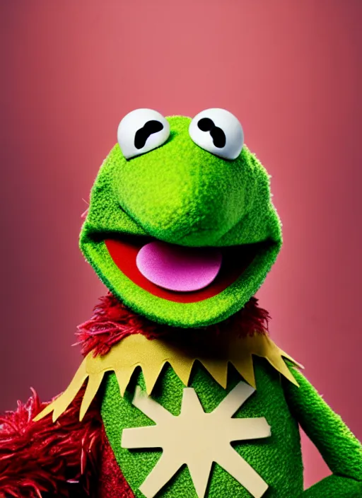 Image similar to studio portrait still of muppet!!!!! ironman!!!!!! as a muppet muppet as a muppet, 8 k, studio lighting, key light,