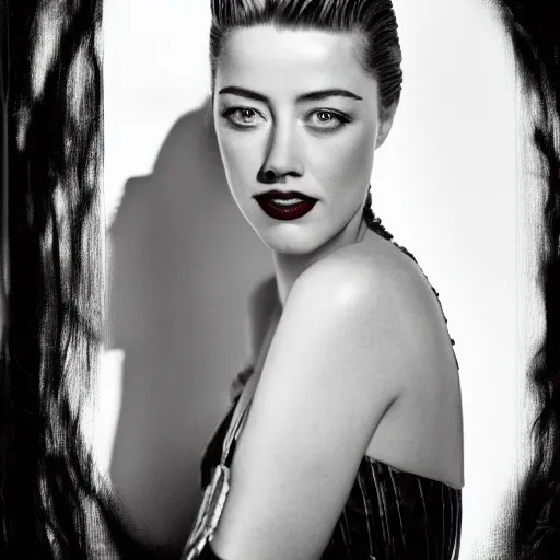 Image similar to portrait of amber heard by mario testino, 1 9 2 0 s hairstyle, headshot, ca. 1 9 2 0, detailed, award winning, sony a 7 r