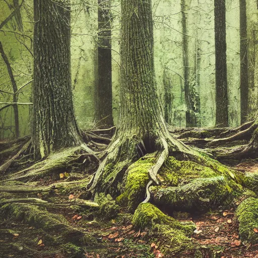 Image similar to a realistic dense forest on a pot, photography, focus