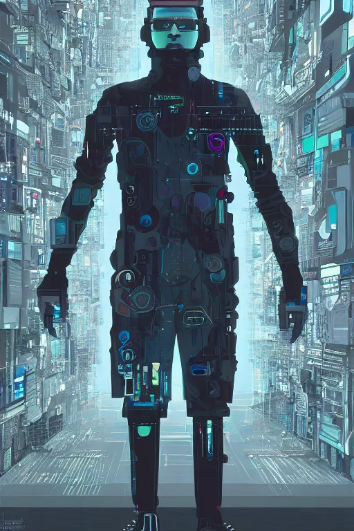 Prompt: full body portrait of a cyberpunk inspired by william gibsons neuromancer, the sprawl, ultrafine detail, digital concept art, masterpiece!!!