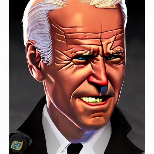 Prompt: angry joe biden with glowing white eyes, detailed, artstation