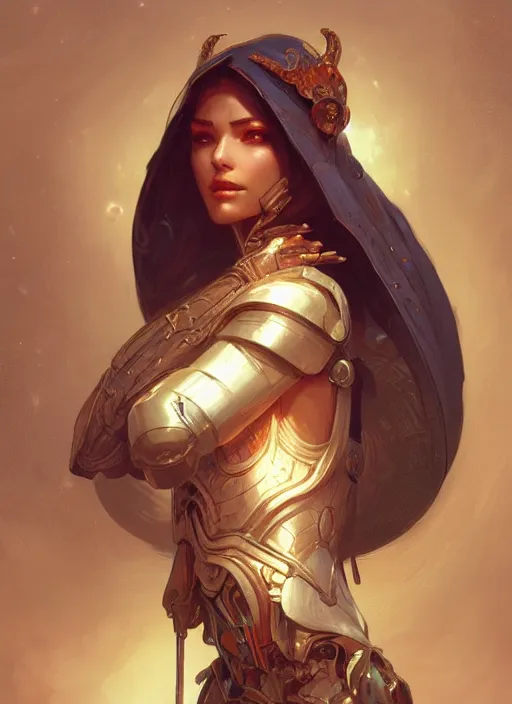 Image similar to beautiful humanoid android, d & d, fantasy, intricate, elegant, highly detailed, digital painting, artstation, concept art, matte, sharp focus, illustration, hearthstone, art by artgerm and greg rutkowski and alphonse mucha