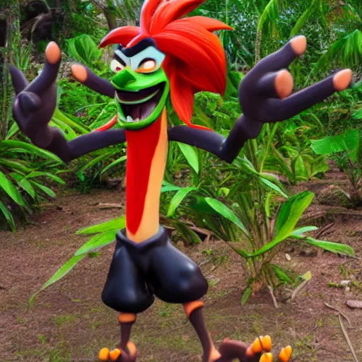 Image similar to aku - aku from crash bandicoot saga, jungle safari photography