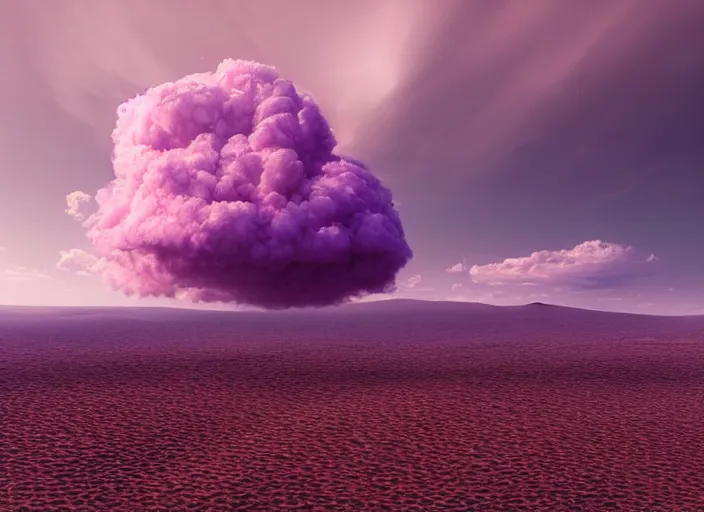 Prompt: hyperrealism, detailed textures, photorealistic 3 d render, a dreamy purple cloud scape above the aticama desert, sharp focus, ultra realistic, ultra high pixel detail, cinematic, intricate, cinematic light, concept art, illustration, art station, unreal engine 8 k