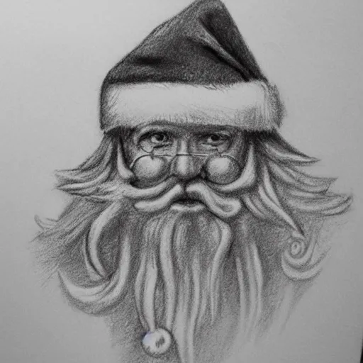 Realistic Santa in the Snow Drawing · Creative Fabrica-nextbuild.com.vn
