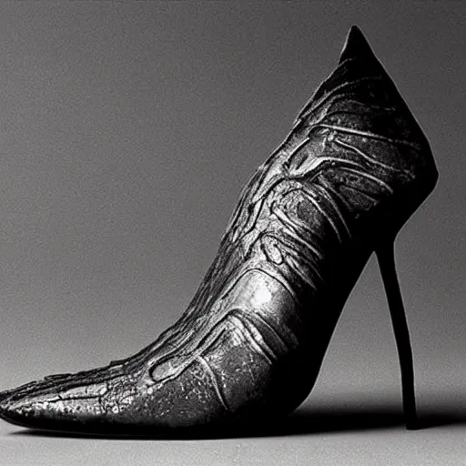 Image similar to High heel shoes designed by Giger
