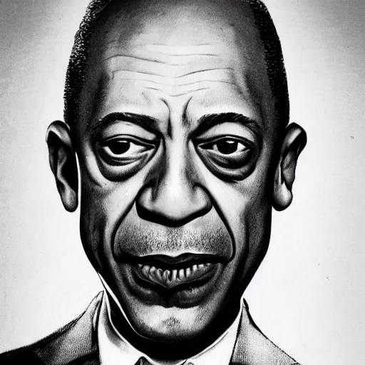 Prompt: Gus Fring from better call saul with gollum face